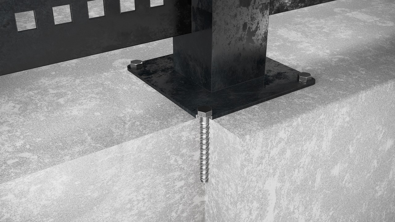 TFN [CP] Anclaje de fijación directa en hormigón con recubrimiento zincado. Homologado ETE Opt.1. Cabeza hexagonal sin arandela