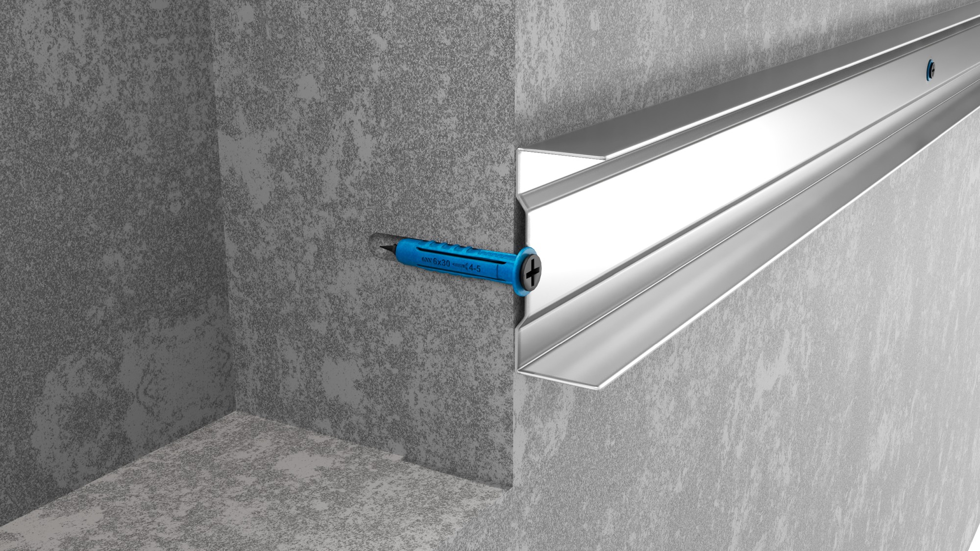 TN4S-A EP [CP] Taco de nylon anudable de 4 segmentos para todo tipo de materiales. Taco con collarín. Bote de plástico