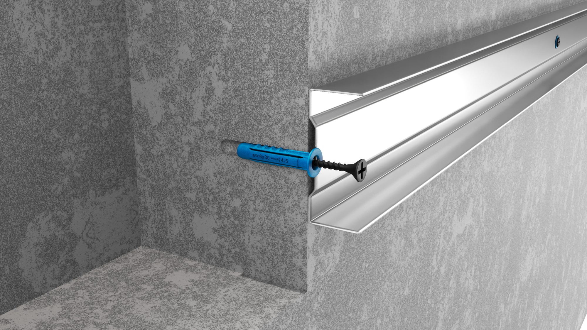 TN4S-A EP [CP] Taco de nylon anudable de 4 segmentos para todo tipo de materiales. Taco con collarín. Bote de plástico