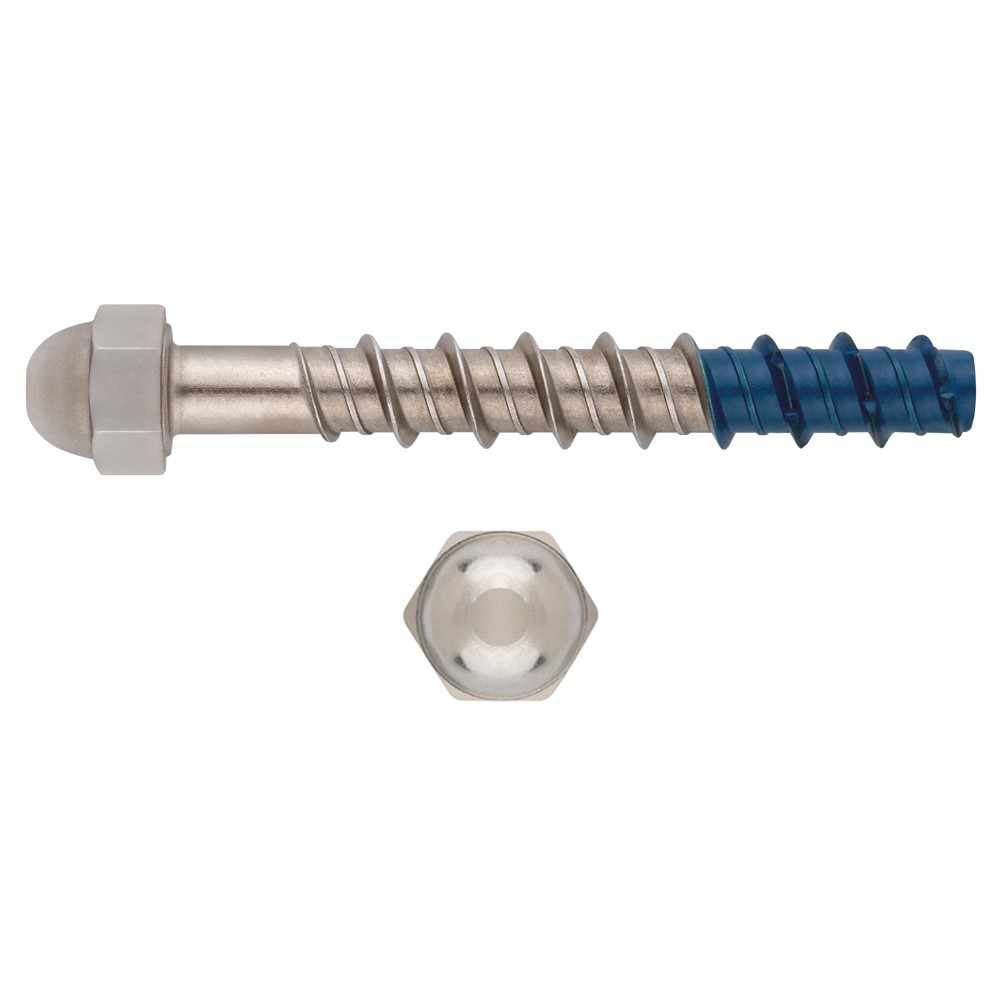TXD [CP] Anclaje de fijación directa en hormigón Bimetal (cuerpo inoxidable A4 y punta de acero al carbono). Homologado ETE Opt.1. Cabeza redonda
