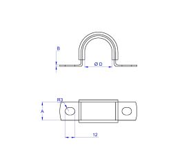 AB-IP [CP] Grapa puente isofónica para montaje. Abrazadera puente isofónica para montaje