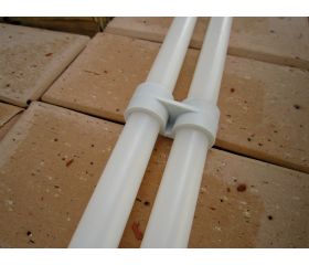 AB-TD [CP] Taco para fijación de tubo INDEXring. Doble