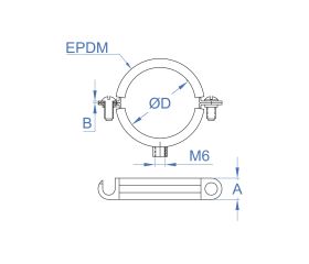 AB-6I [CP] Abrazadera isofónica M6