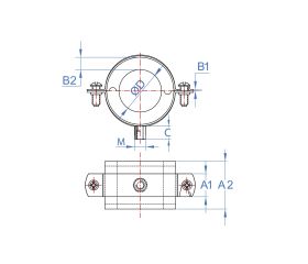 AB-AIS 40 [CP] Abrazadera aislante térmica. 40 mm