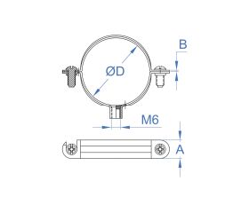 AB-CR [CP] Abrazadera cromada M6