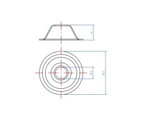 AB-FC [CP] Florón para abrazaderas. Florón cónico para abrazaderas