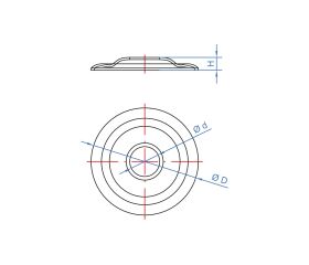 AB-FP [CP] Florón para abrazaderas. Florón plano para abrazaderas