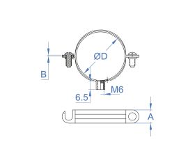 AB-M6 [CP] Abrazadera M6. Bicromatada
