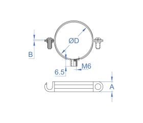 AB-M6 Z [CP] Abrazadera M6. Zincada