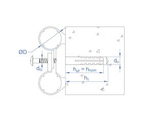 AB-MD [CP] Abrazadera multitubo + taco. Doble
