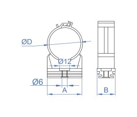 AB-MUG [CP] Abrazadera multidiámetro. Abrazadera multiusos