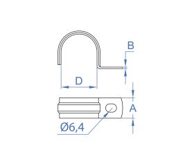 AB-PI [CP] Grapa 1 pie. Abrazadera de un pie