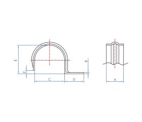 AB-PID [CP] Accesorios para instalar con pistola de gas. Grapa 1 pie para disparo