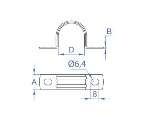 AB-PU [CP] Grapa puente. Abrazadera grapa puente