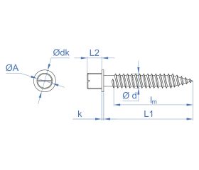 AB-TA A2 [CP] Tirafondo abrazadera y grapa. Inoxidable A2