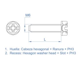 AB-TO [CP] Soporte para grapa puente isofónica. Tornillo para montaje AB-IP