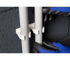 AB-ID [CP] Clip doble de polipropileno con casquillo de latón M6