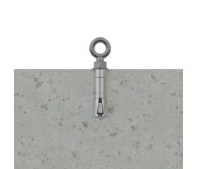 AC-AR [CP] Anclaje de acero con aletas para cargas altas. Argolla