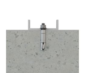 AC-ES [CP] Anclaje de acero con aletas para cargas altas. Espárrago