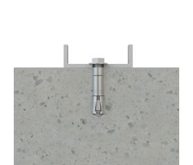 AC-TO [CP] Anclaje de acero con aletas para cargas altas. Tornillo 6.8