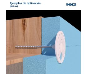 AIS-W [CP] Taco de fijación de paneles aislantes. Rosetón para uso con tornillo