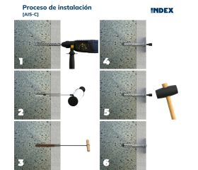 AIS-C [CP] Taco de fijación de paneles aislantes. Taco con clavo de poliamida. Homologado ETE