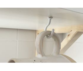 AL-HA B [CP] Hembrillas. Hembrilla abierta roscada lacada blanca