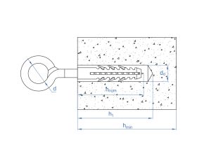 AN-23 [CP] Anclaje para andamios y fachadas. Diámetro de ojo 23 mm