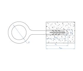 AN-51 [CP] Anclaje para andamios y fachadas. Diámetro de ojo 51 mm