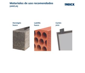 ANCLA [CP] Taco de nylon para ladrillos huecos y tablarroca. Taco de nylon para ladrillos huecos y placas de cartón yeso