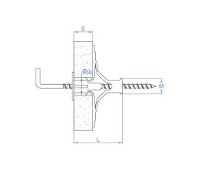 ANCLA [CP] Taco de nylon para ladrillos huecos y tablarroca. Taco de nylon para ladrillos huecos y placas de cartón yeso