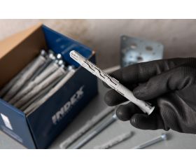 T-NUX A [CP] Taco de nylon universal de alto rendimiento. Cabeza avellanada. Huella TX. Zincado. Homologado ETE