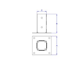 AP-SB [CP] Anclajes para postes. Sobre base