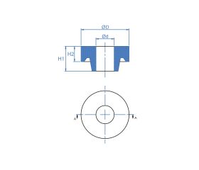 ARS-S [CP] Accesorios de estanqueidad para la instalación de placas solares. Arandela para tornillo doble rosca