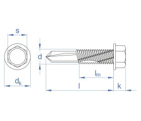 AUTO [CP] Tornillo para viga autotaladrante con cabeza hexagonal. Tornillo