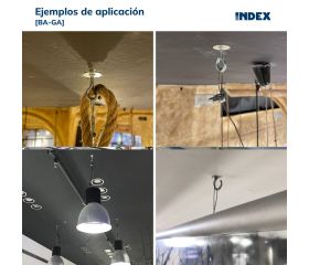 BA-GA [CP] Basculantes por gravedad para la fijación de elementos ligeros en falsos techos. Gancho
