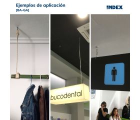 BA-GA [CP] Basculantes por gravedad para la fijación de elementos ligeros en falsos techos. Gancho