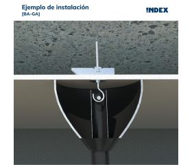 BA-GA [CP] Basculantes por gravedad para la fijación de elementos ligeros en falsos techos. Gancho