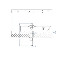 BA-ES [CP] Basculantes por gravedad para la fijación de elementos ligeros en falsos techos. Espiga