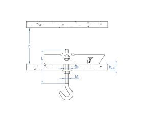 BA-GA [CP] Basculantes por gravedad para la fijación de elementos ligeros en falsos techos. Gancho