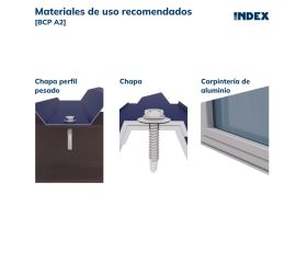 BCP A2 [CP] Tornillo autotaladrante de cabeza extraplana y huella PH. Inoxidable A2. Huella PH