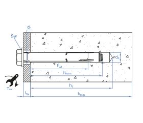 CH-8.8 [CP] Anclaje camisa antigiro para cargas medias. Tornillo hexagonal 8.8. Homologado ETE Opt.7
