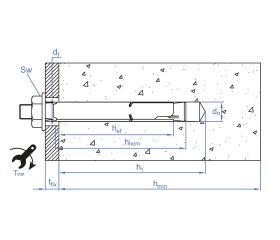 CH-ES [CP] Anclaje camisa antigiro para cargas medias. Espárrago