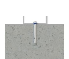 CH-INB [CP] Anclaje camisa antigiro para cargas medias. Cabeza inviolable zincada. Homologado ETE Opt.7