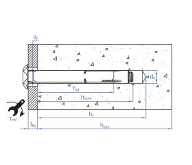 CH-INB [CP] Anclaje camisa antigiro para cargas medias. Cabeza inviolable zincada. Homologado ETE Opt.7