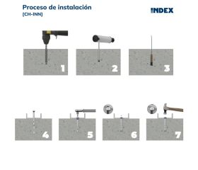 CH-INN [CP] Anclaje camisa antigiro para cargas medias. Cabeza inviolable zincada negra. Homologado ETE Opt.7