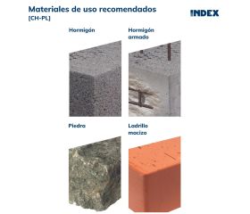 CH-PL [CP] Anclaje camisa antigiro para cargas medias. Cabeza plana. Homologado ETE Opt.7