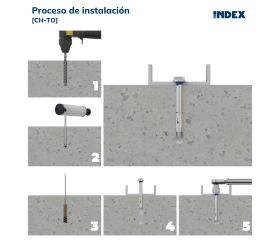 CH-TO [CP] Anclaje camisa antigiro para cargas medias. Tornillo hexagonal 6.8. Homologado ETE Opt.7