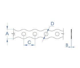 CI-PE [CP] Cinta perforada. Cinta perforada curva. ATLANTIS C2-M