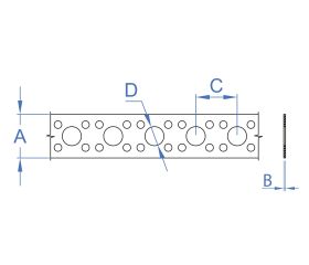 CI-PR [CP] Cinta perforada. Cinta perforada recta ATLANTIS C2-M